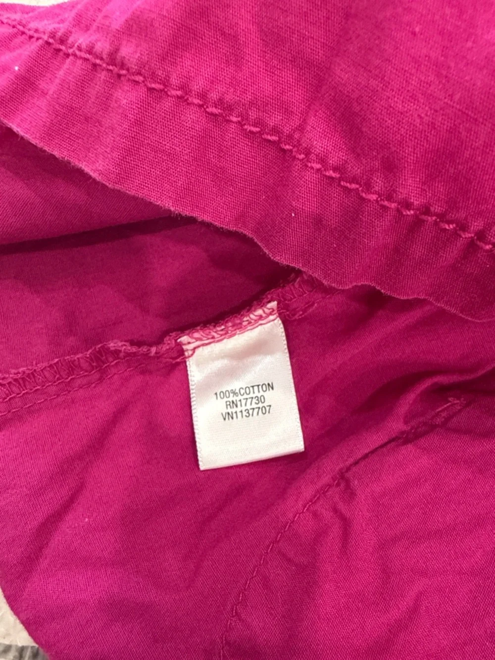 Cherokee Magenta and Brown Sleeveless Cotton Dress